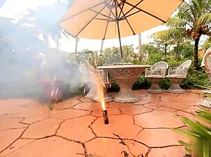 On the 4th, she enjoys fireworks while getting face fucked by a big black cock, ending with a facial on her pretty face