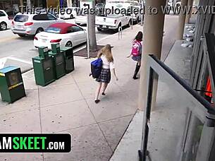 Oh wow, cute Mormon girl pays for shoplifting with her nice pink pussy 😏