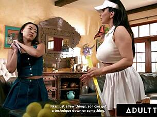 Bratty stepbae kimmy kimm seduces milf romi rain to stay home. They trib, muff dive, and lick ass in adult time reality.