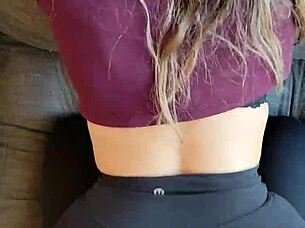 SCARLET WINTERS RIPPED LULULEMON LEGGINGS - OF LEAK