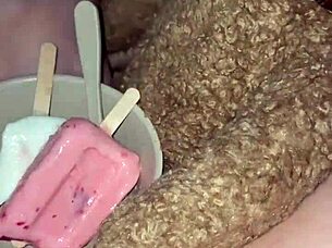 Young arabian teen snowwhite masturbates with pizza, chocolate, ice cream, and fruits in los angeles