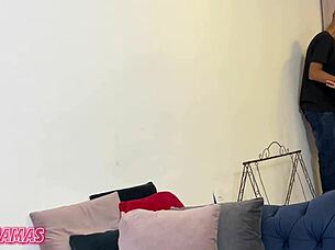 Pauzudo fucking the ass and pussy of tasty milf Luna Medeiros.