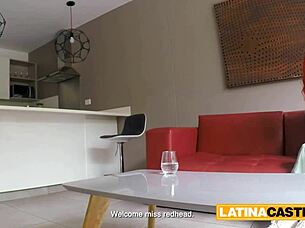 Redhead Colombian Slut Sucking And Fucking Fake Boss?