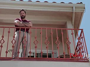 I caught danae and mari using vibrator on poolside