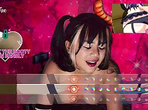 bouncy tits faphero exotiqfox gives jerk off instructions while bouncing ass on dick in solo masturbation