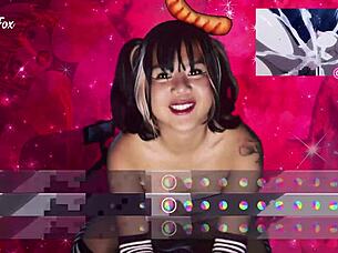 bouncy tits faphero exotiqfox gives jerk off instructions while bouncing ass on dick in solo masturbation