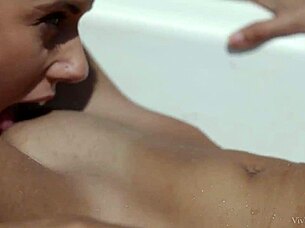 Blonde Nesty And Brunette Shrima Malati Muff Diving And Kissing