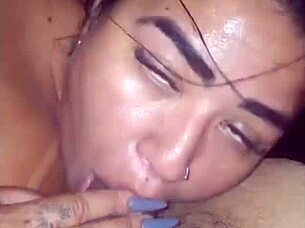 She asked for milk but got cum on her face