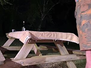 Mature Blonde Cougar Assfucked By Monster Cock Outside At Night