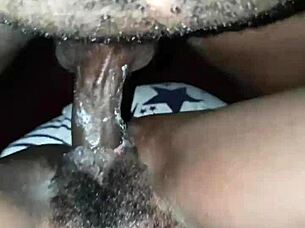 Fucking Sexy Ebony Chic's Hairy Pussy With Monster Cock!