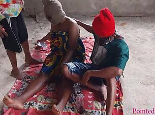 Passionate Threesome In The Garden.