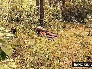 bbw outdoor bush porn with former college course mate on hardcore sex