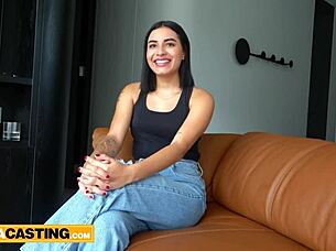 amateur latina teen rides like a pro with big ass and small tits