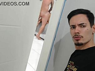 Caught Flashing by Husband’s Friend with My Milf Girlfriend.