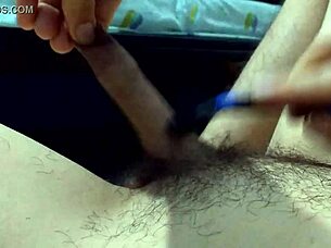 Hey, watch me shave my hairy body in this solo video