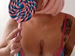 A delight to suck like a prostitute in exhibitionist solo