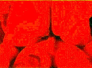 The pretty girl enjoys a fun party with friends under red lights