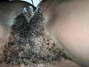 Fucking Sexy Ebony Chic's Hairy Pussy With Monster Cock!