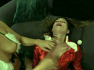 Sinn Sage and Constance Cakp enjoy intimate moments in lingerie