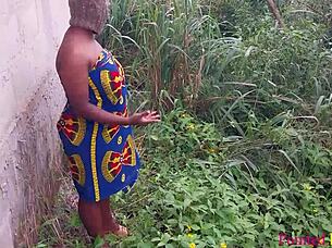 Passionate Threesome In The Garden.