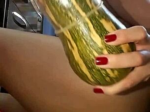 Blonde craves rocket ride?