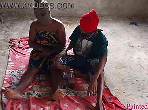 Passionate Threesome In The Garden.