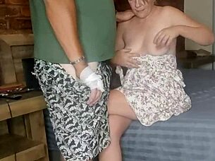 Shaking Orgasms With Inflatable Dildo In Dress