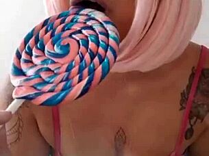 A delight to suck like a prostitute in exhibitionist solo