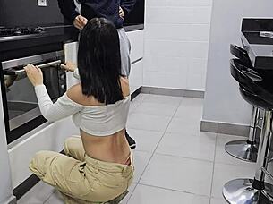 She strips naked, saying, I want to fuck you, client.