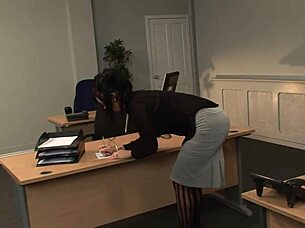 KERRY LOUISE BENDS OVER BOSS'S DESK FOR HARD FUCK