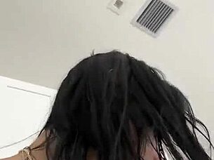 mia shows off her big ebony ass