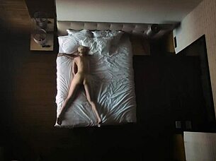 Milf Spied On Loving Her Small Tits in Bed