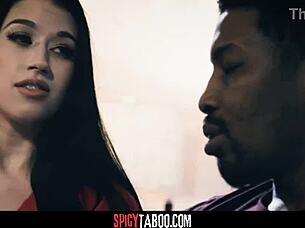 horny widow asks black stepbrother to impregnate her pussy 😈