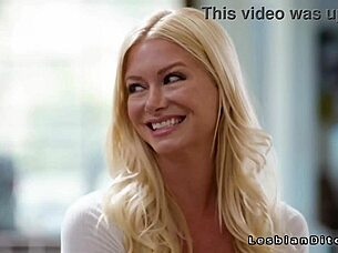 Sensual four hands massage awakens desires in naked blonde Slimthick Vic