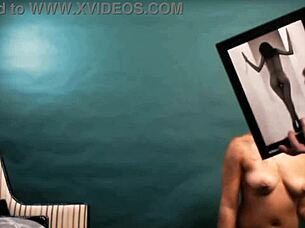 exotic hottie spreads wide open for nasty photographer with tight pussy