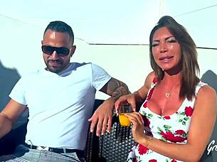 vittoria and pam share dick in lingerie