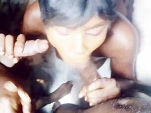 cuckold can't handle his wife in threesome!