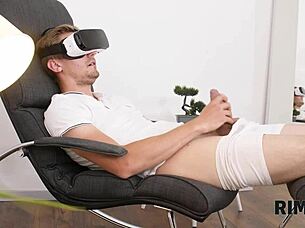 Young woman licks lover's butt then gets pussy drilled in VR