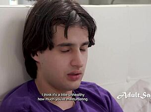 step mom intervenes step son's wankathon - annie king