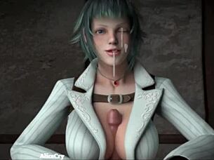 Lady deepthroats monster cock