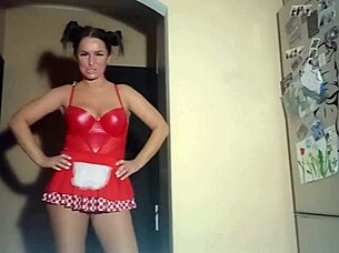 Slave Licks Pussy Then Gets Strap-On Fucked Hard