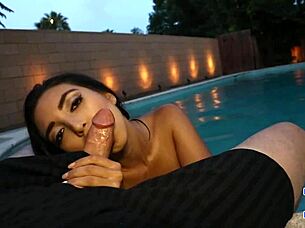 frida sante, enjoy that poolside sex