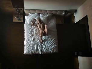 Milf Spied On Loving Her Small Tits in Bed