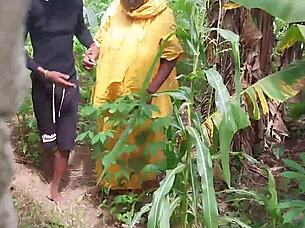 Lagos Landlady Gets Fucked Hard On Her Farm