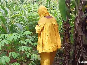 Lagos Landlady Gets Fucked Hard On Her Farm