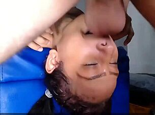 Sloppy deepthroat with destroyed latina