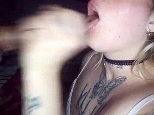 my friend came to visit, i decided to suck his cock, and he ended up fucking me hard until i got wet