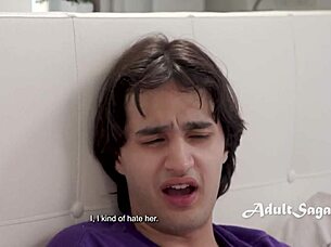 step mom intervenes step son's wankathon - annie king