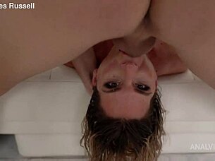 intensive gangbang with leidy de leon getting anal gapes and cum swallow 😈