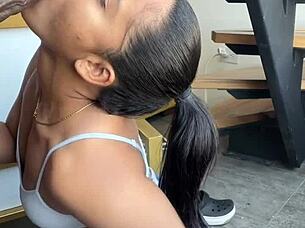 Beautiful Wife Blows Stepbrothers' Big Black Cocks In Amateur Couple Scene!